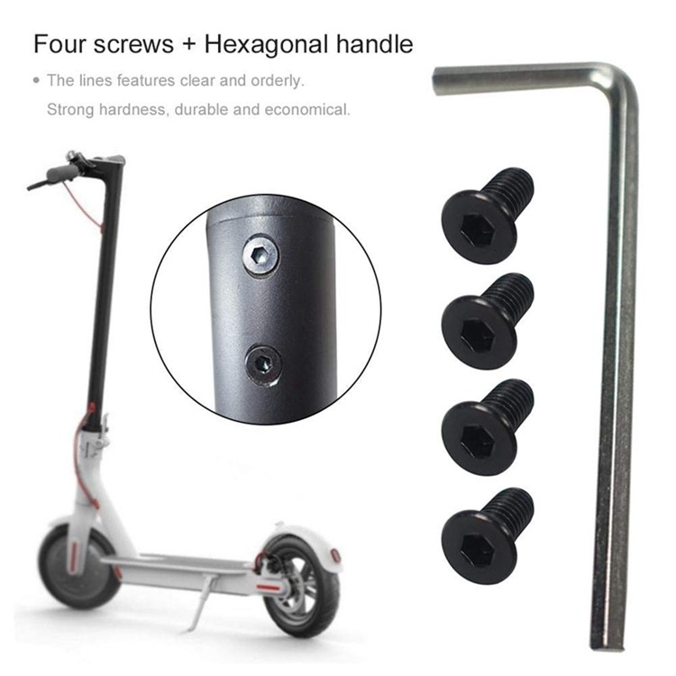 Scooter Handlebar Front Fork Tube Screws with Hexagon Handle Kit for Xiaomi M365/M365 Pro Electric Scooter-2