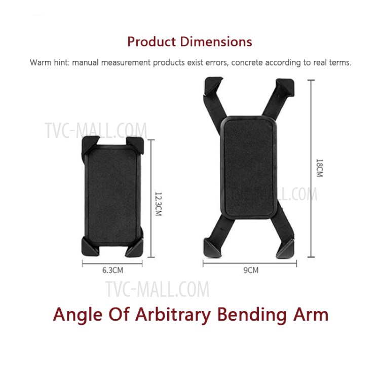 Universal 360° Rotation Adjustable Phone Mount Holder Stand for Bike Motorcycle Handlebar-8