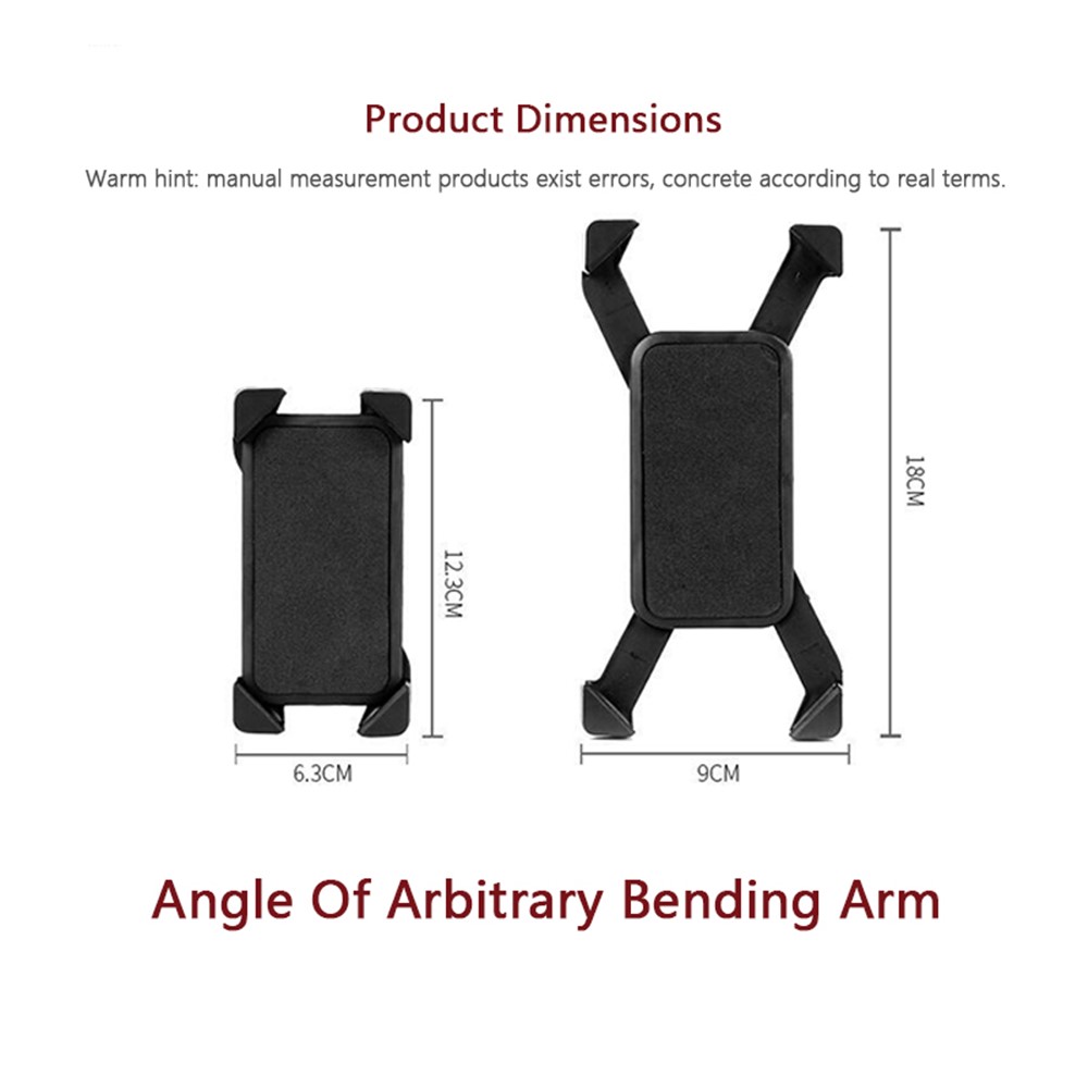 360 Degree Rotation Motorcycle Motorbike Phone Mount Holder Handlebar for 3.5-6.5inch Smartphones-12