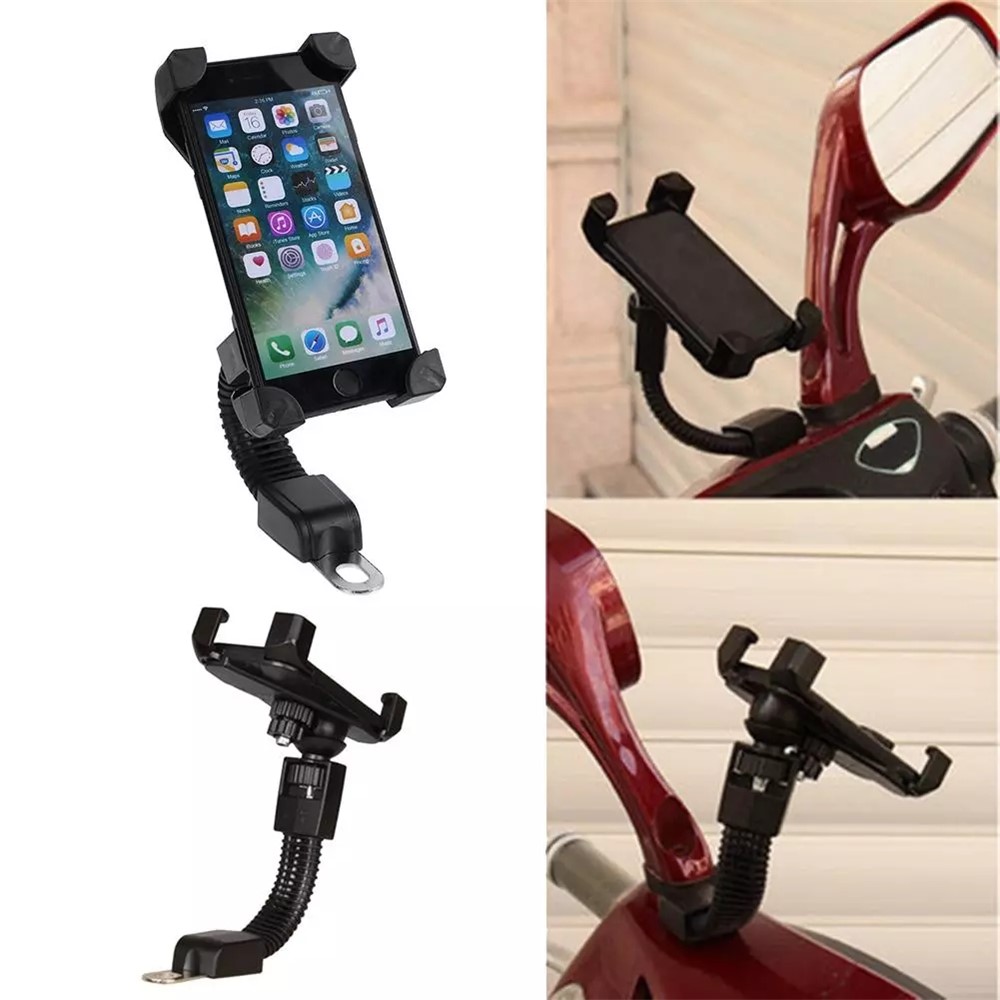 360 Degree Rotation Motorcycle Motorbike Phone Mount Holder Handlebar for 3.5-6.5inch Smartphones-13