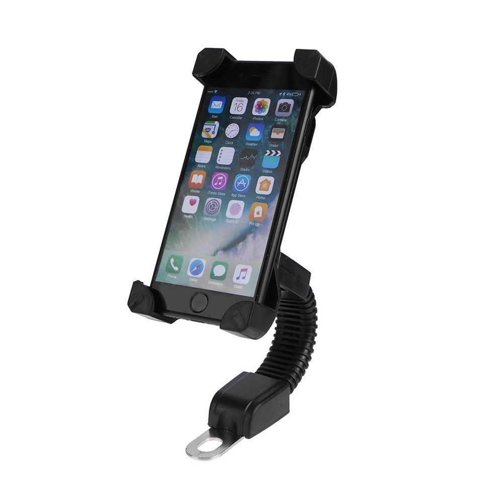 360 Degree Rotation Motorcycle Motorbike Phone Mount Holder Handlebar for 3.5-6.5inch Smartphones-4