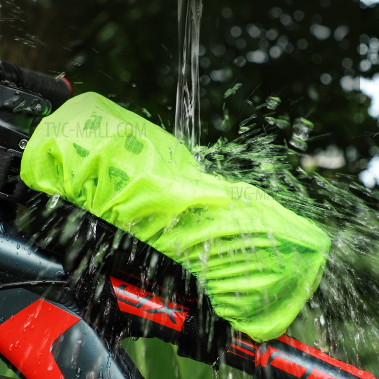 WEST BIKING Waterproof Rainproof Cover for Bike Storage Bag Bike Phone Mount Bag Front Frame Bag-3