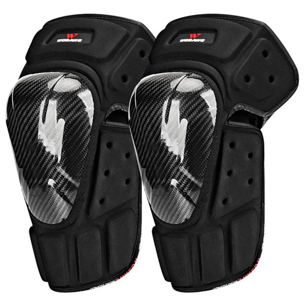 WOSAWE ML332-HZ 1 Pair Carbon Fiber Motorcycle Riding Elbow Pads Hard Shell Anti-fall Anti-collision Elbow Protective Gear-1
