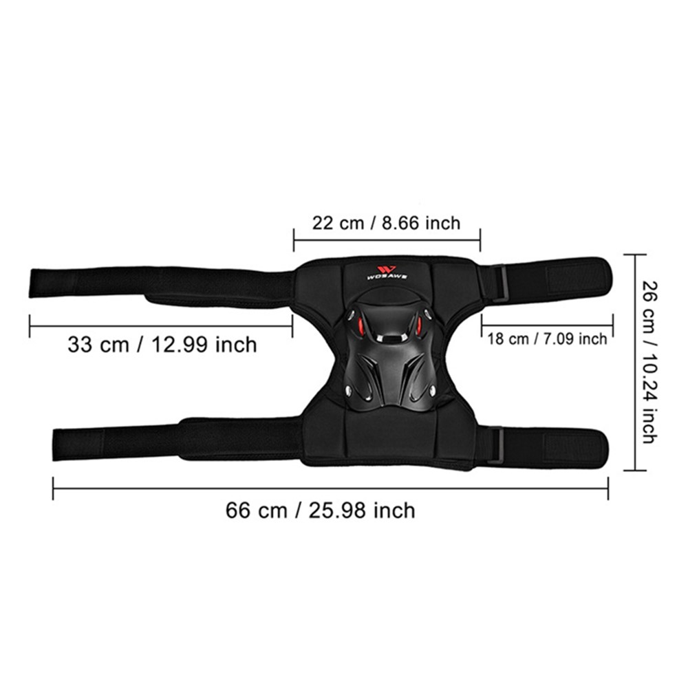 WOSAWE MO352-HX 1Pc Adult Motorcycle Cycling Knee Guard Skating Skateboard Sports Knee Pad Anti-fall Hard Shell Knee Protector-12