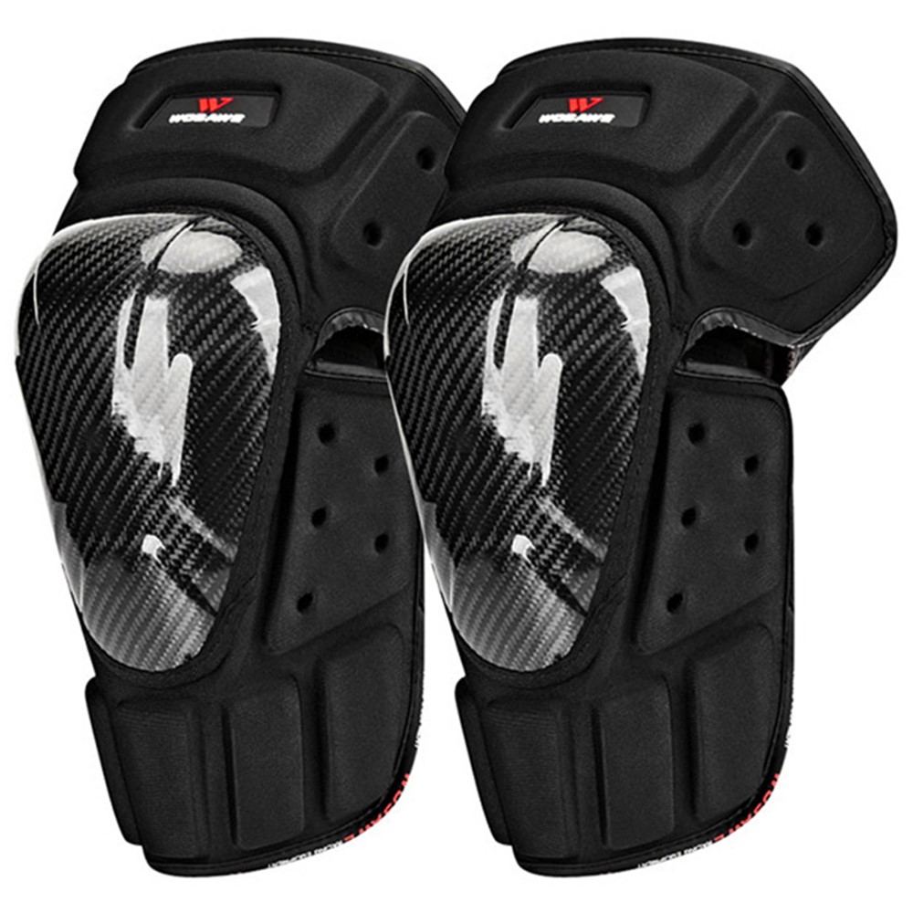 WOSAWE ML332-HX 1 Pair Motorcycle Riding Knee Guard Carbon Fiber Hard Shell Roller Skating Skateboard Anti-collision Knee Pad Protector-1