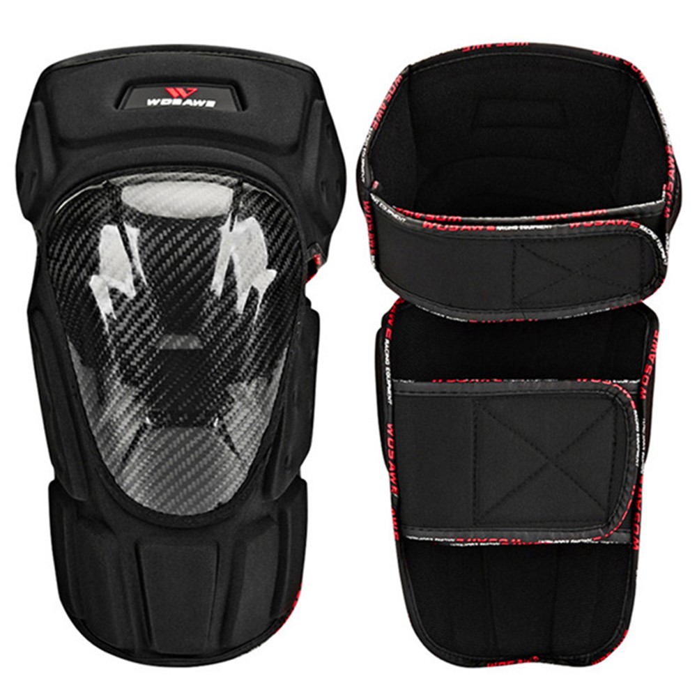 WOSAWE ML332-HX 1 Pair Motorcycle Riding Knee Guard Carbon Fiber Hard Shell Roller Skating Skateboard Anti-collision Knee Pad Protector-4