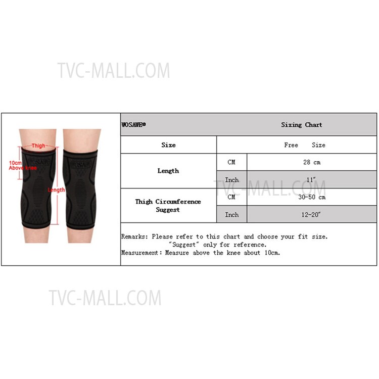 WOSAWE BC303 1Pc Sports Fitness Basketball Knee Guard Running Mountaineering Anti-strain Knee Pad Sleeve Protector-7