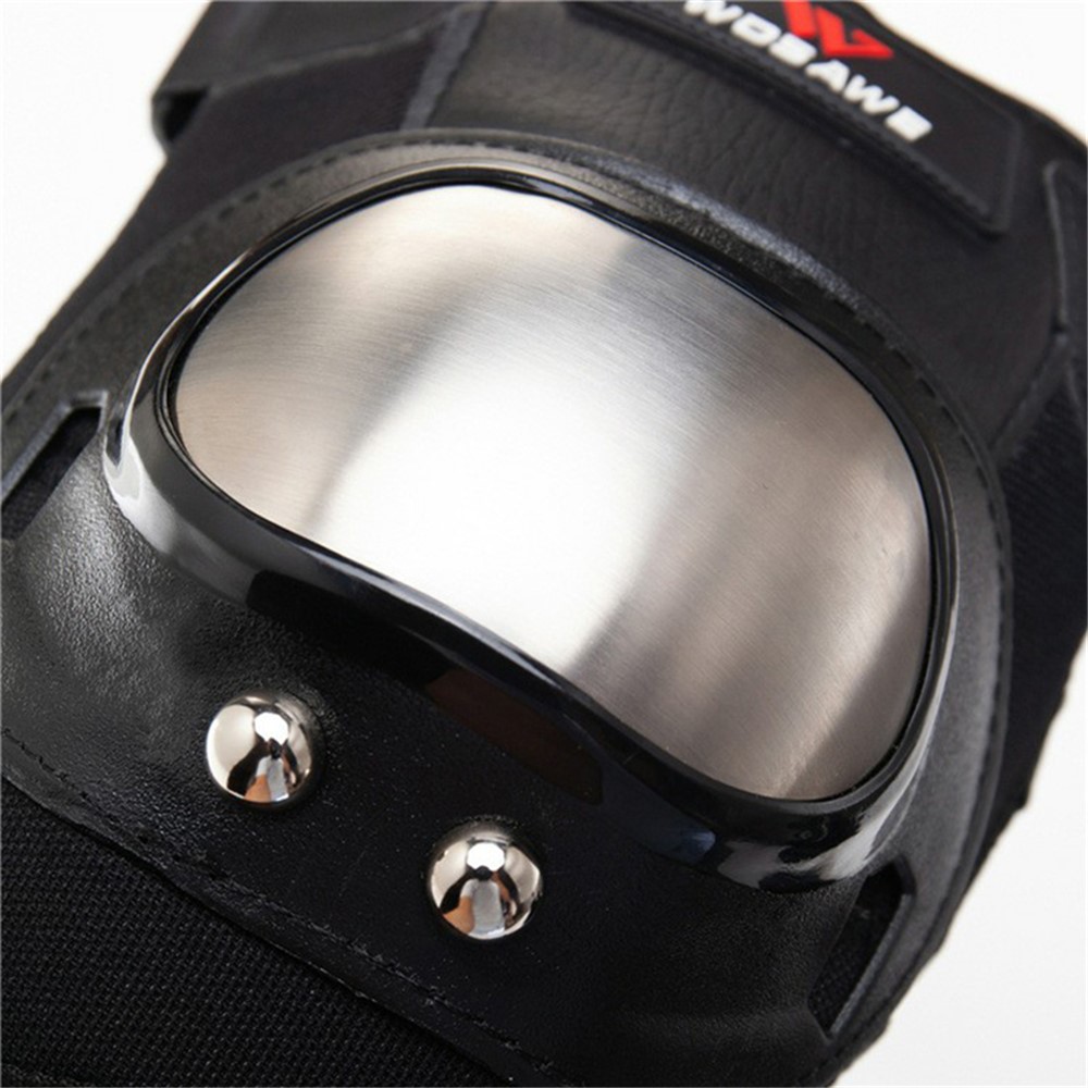 WOSAWE ML303 1 Pair Stainless Steel Elbow Pads Protector Sports Safety Gear for Skiing Motorcycle Racing MTB Cycling-6