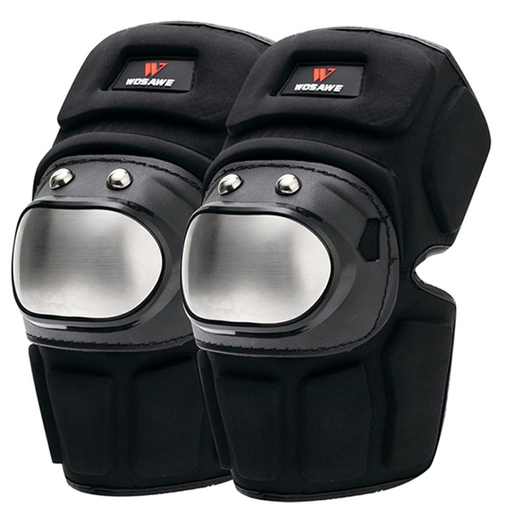 WOSAWE BC344 1 Pair Stainless Steel Protective Plate Elbow Protector Guard Motorcycle Ski Snowboard Skating Sport Elbow Guard Pads-2