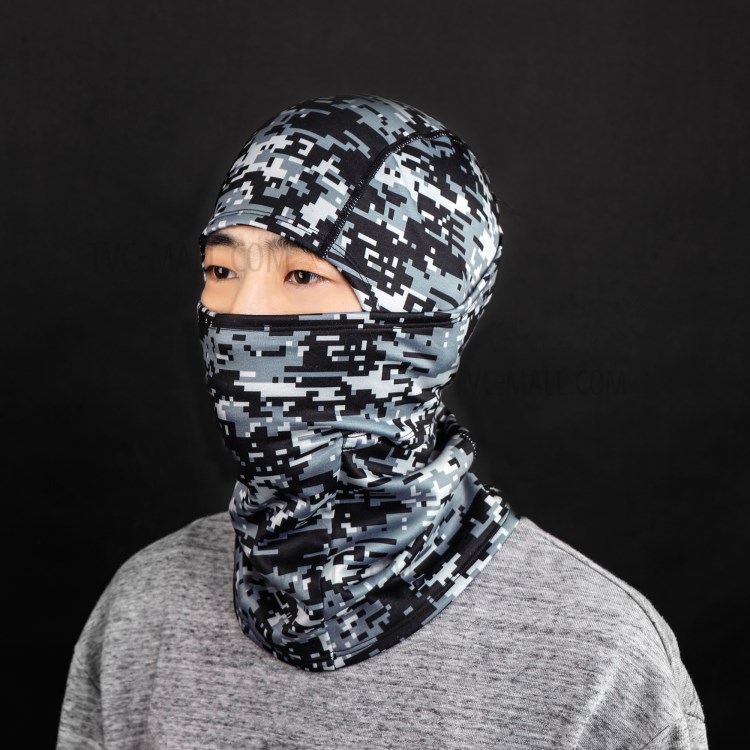 WHEELUP Camouflage Pattern Balaclava Face Mask Motorcycle Windproof Fishing Face Cover - Dark Blue-4