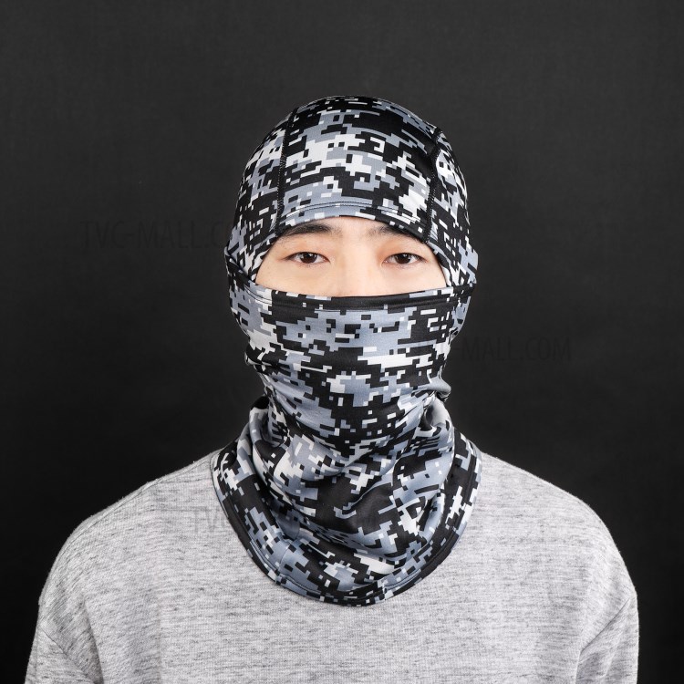 WHEELUP Camouflage Pattern Balaclava Face Mask Motorcycle Windproof Fishing Face Cover - Dark Blue-5