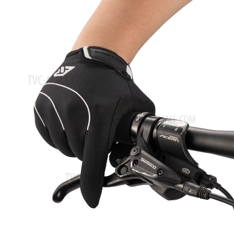 ROCKBROS Full Finger SBR Palm Rest Protection Gloves Outdoor Sports Non-slip Breathable Cycling Gloves - S-4