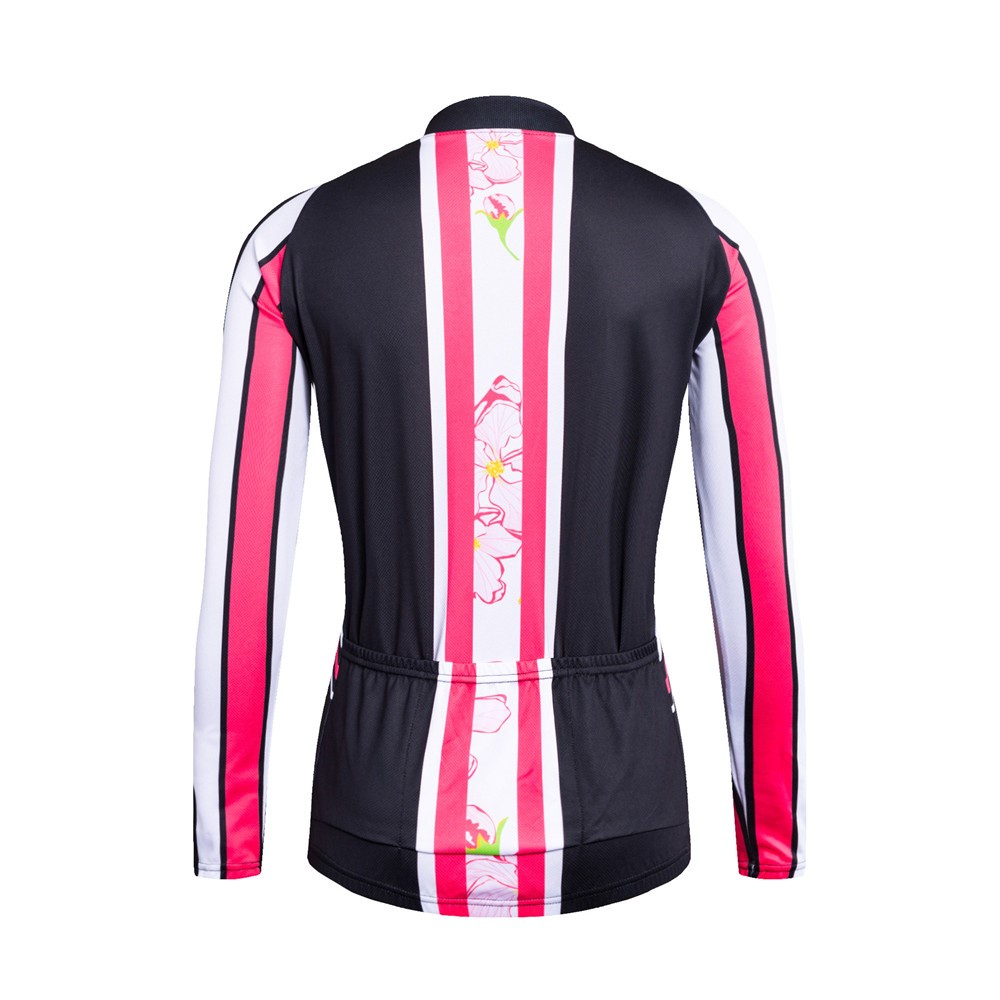REALTOO TM-595427624770 Long Sleeve Workout Outfits 2 Piece Fitness Clothes Set Zippered Coat + 3D Padded Pants for Women Cycling Costume - 01-RT022 / S-4