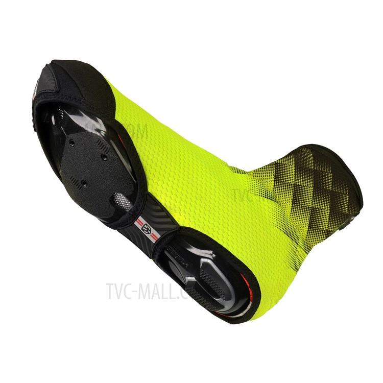WHEELUP One Pair Reflective Fleece Toe Covers Waterproof Winter Bike Shoe Cover for Cycling - Green/Size: M-3