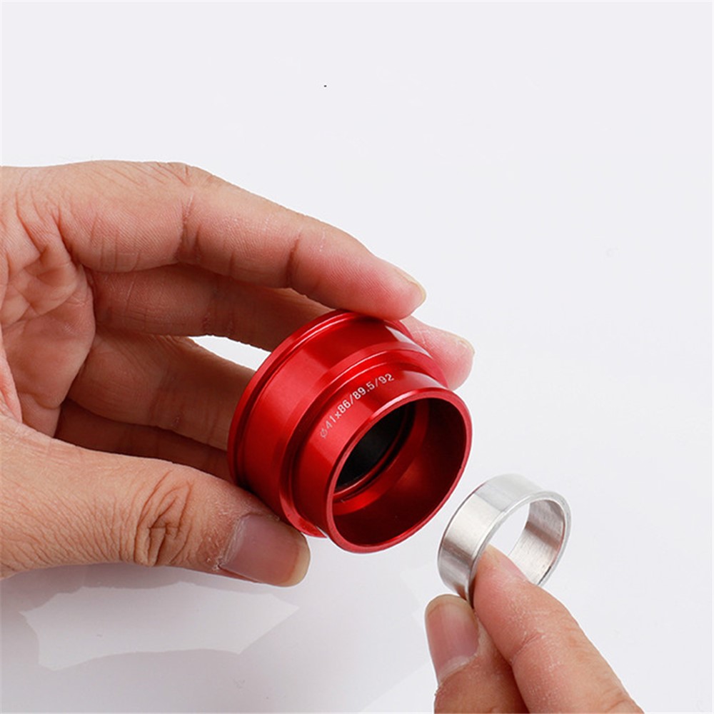 GUB BB86/92 MTB Road Bike Bottom Bracket Ceramic Bearing Press Fit for 22mm-24mm Crankset - Red-2