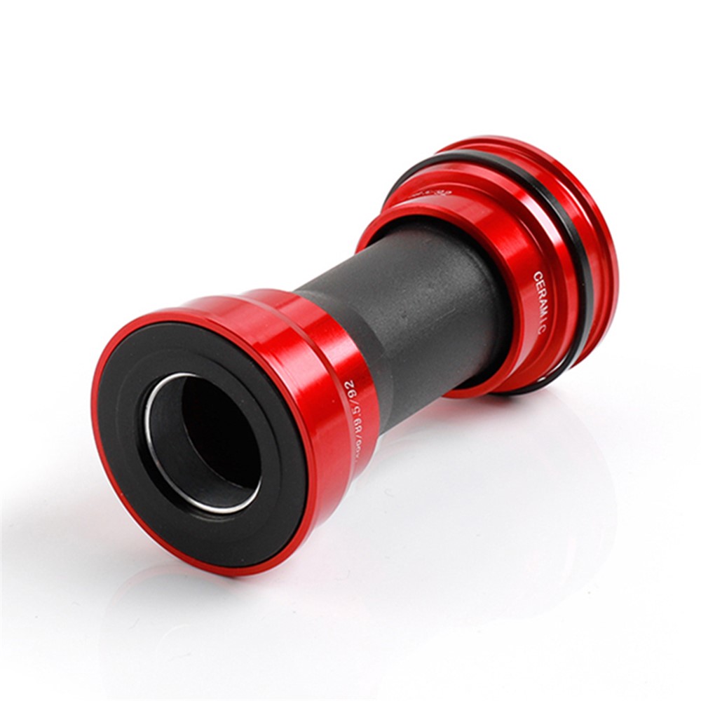 GUB BB86/92 MTB Road Bike Bottom Bracket Ceramic Bearing Press Fit for 22mm-24mm Crankset - Red-4