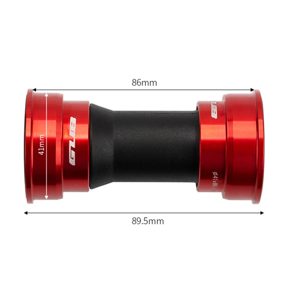 GUB BB86/92 MTB Road Bike Bottom Bracket Ceramic Bearing Press Fit for 22mm-24mm Crankset - Red-7