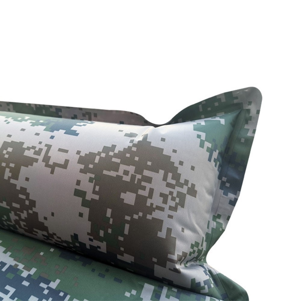 zdcqd130 185x138x2.5cm Camping Sleeping Pad Pillow Moisture-proof Auto Air Inflatable Sleeping Mat with Carrying Bag-5