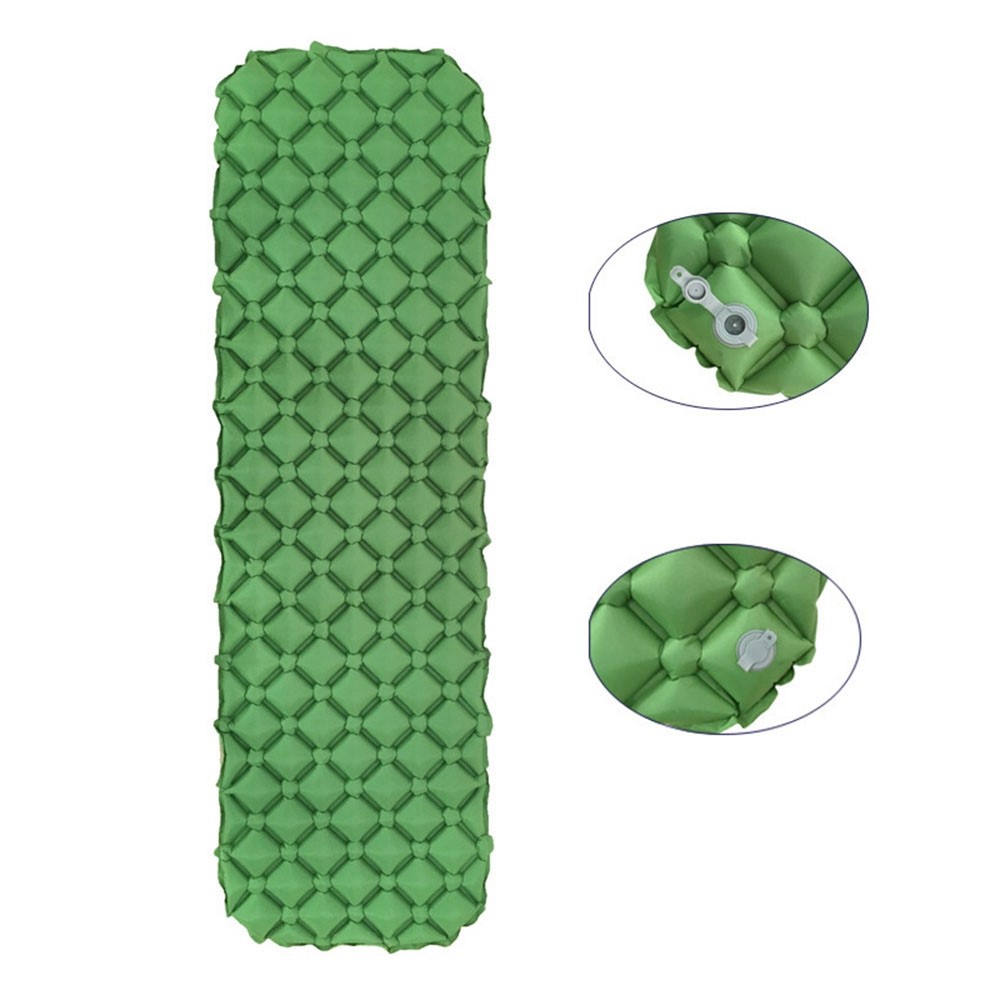 GM-AM00 TPU Camping Sleeping Pad Ultralight Inflatable Sleeping Mat Waterproof Foldable Backpacking Sleeping Bag for Picnic, Tent, Hiking, Car Traveling - Green-3