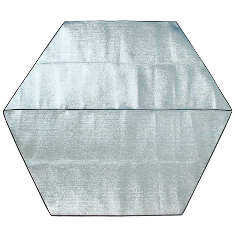 LEVORYEOU TNM-86423 220*198cm Waterproof Tent Mat Double-Sided Aluminum Foil Tarpaulin Hexagonal Moisture-proof Mat-1
