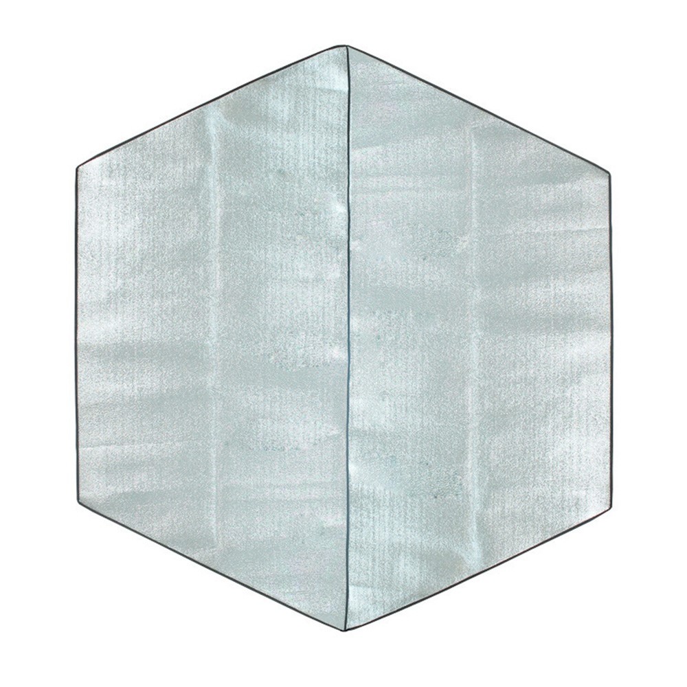LEVORYEOU TNM-86423 220*198cm Waterproof Tent Mat Double-Sided Aluminum Foil Tarpaulin Hexagonal Moisture-proof Mat-2
