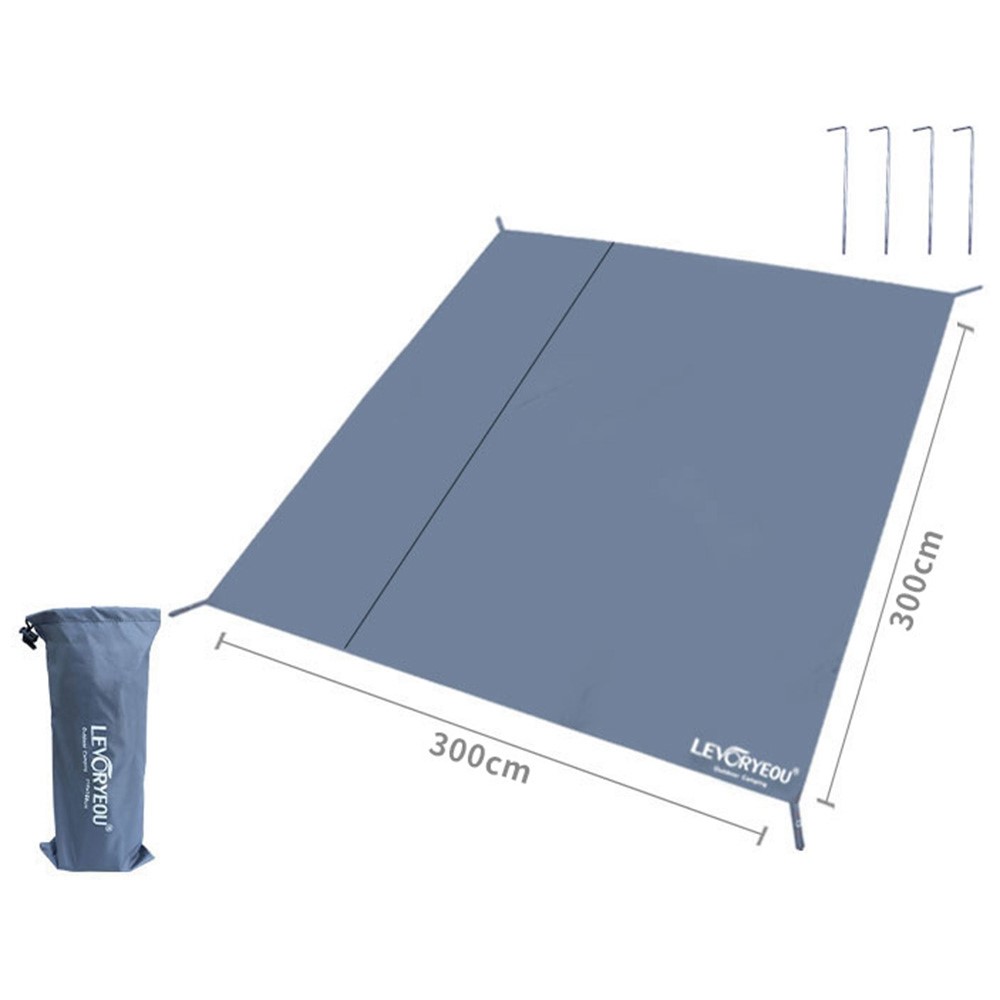 Levoryeou LR-D8521 300*300 cm Mat de Piso de Humedad 210D Oxford Tabet Mat de Picnices Espesas de Campamento