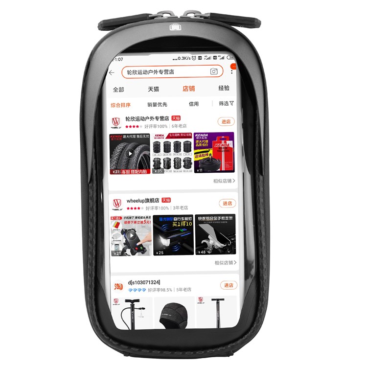 Rodas Para Cima 028 Bicicleta Ciclismo Saco À Prova D 'Água Saco Saco Touch Screen 6.5 "Bolsa De Caso De Telefone-3