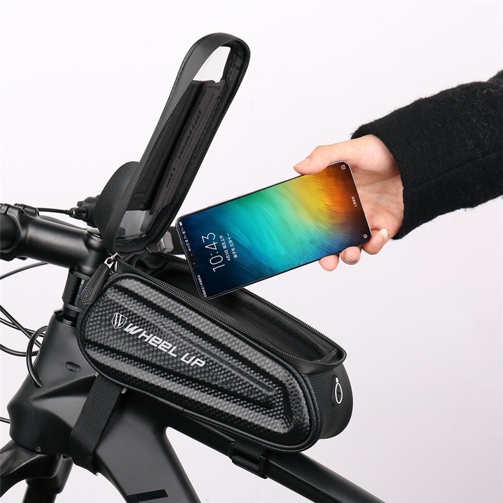 WHEEL UP Cycling Bag Waterproof Saddle Bag Touch Screen 7.0" Phone Case-3