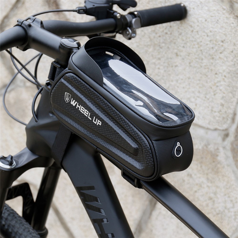 WHEEL UP Cycling Bag Waterproof Saddle Bag Touch Screen 7.0" Phone Case-5