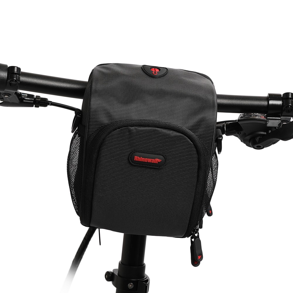 RHINOWALK Bike Handlebar Bag Bike Front Bag Road Bike Bag Bike Frame Bag - Black