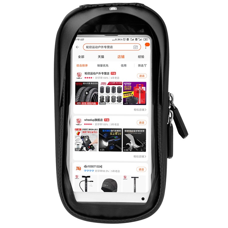 RUOTA SU Bag In Bicicletta Sacchetto Impermeabile 6.5" Sacchetto Del Telefono Sacchetto Della Bicicletta Caso Anteriore-4