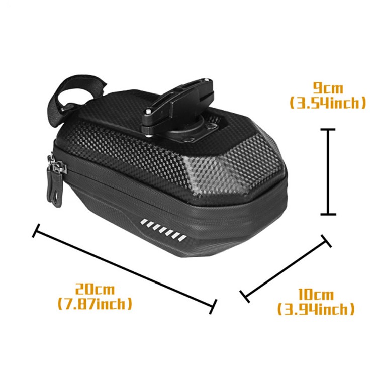 Bicycle Bag Carbon Skin Waterproof Mountain Bike Large Capacity Hard Shell Saddle Bag