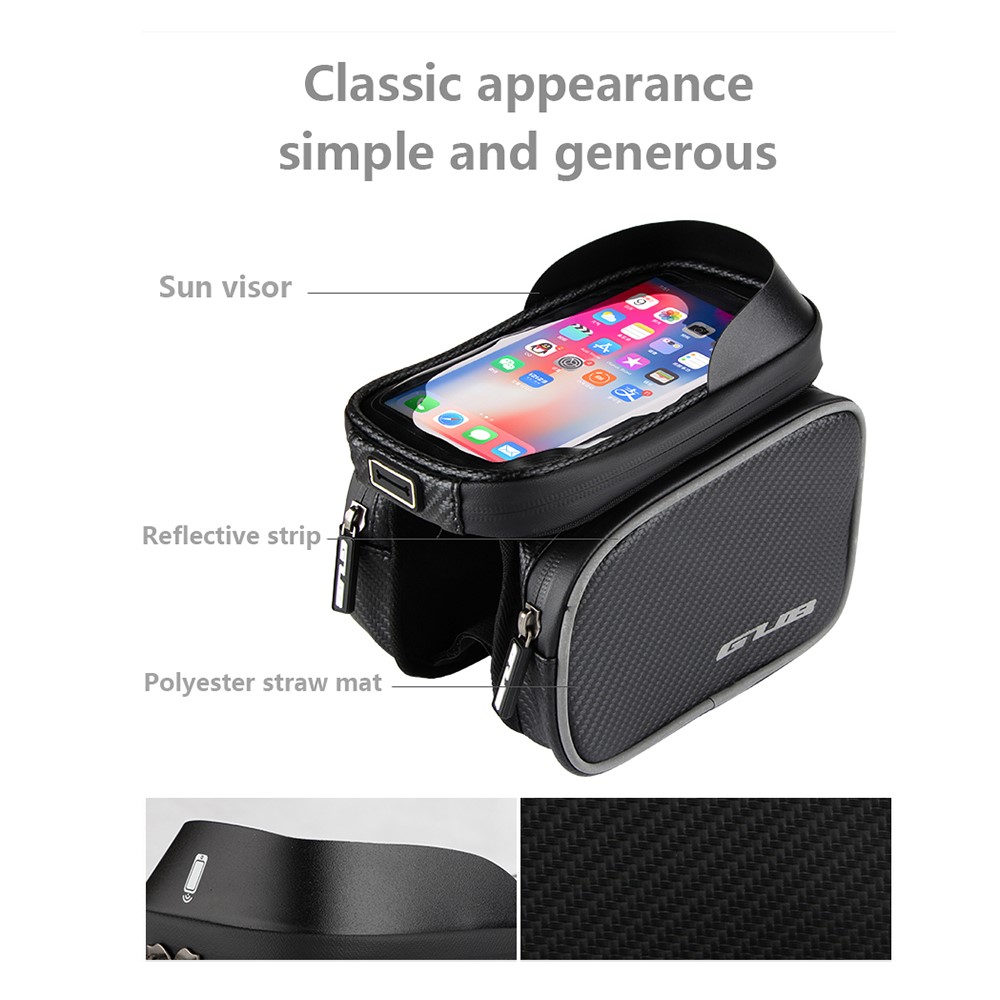 GUB 925 Touch Screen Mobile Phone Bag Bicycle Front Bag with Sun Visor-10