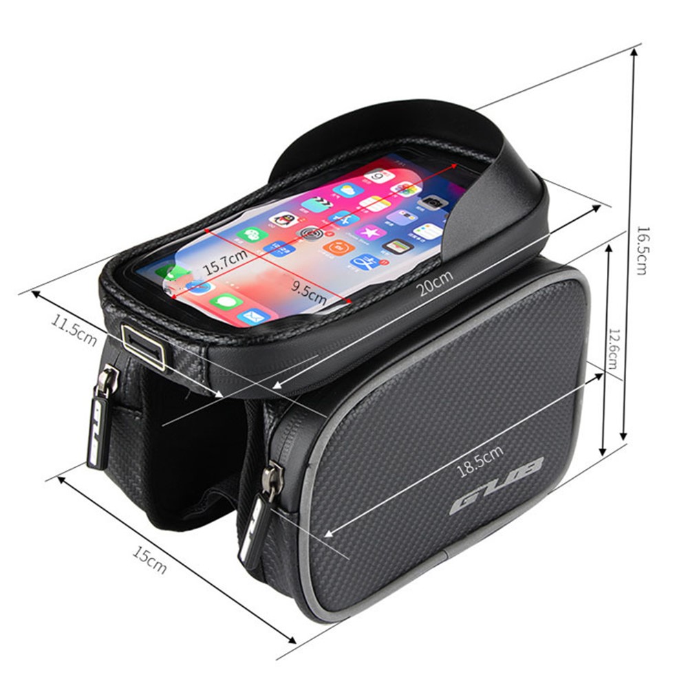 GUB 925 Touch Screen Mobile Phone Bag Bicycle Front Bag with Sun Visor-12