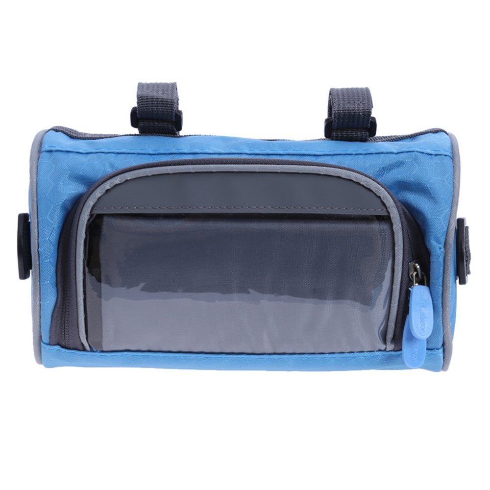 Electric Scooter Bike Handlebar Touch Screen Mobile Phone Pocket Waterproof Front Storage Bag - Blue-2