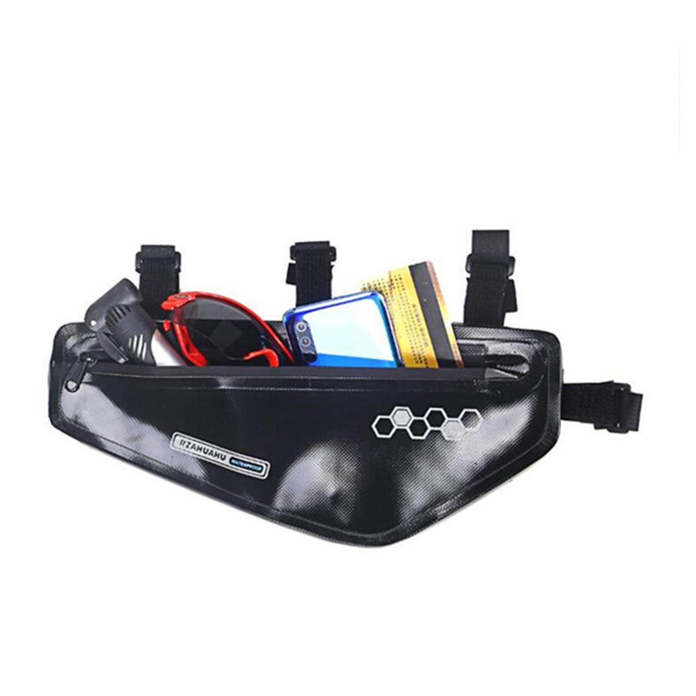 1.5L Bicycle Waterproof EVA Triangle Bag Mountain Bike Front Frame Storage Bag-7