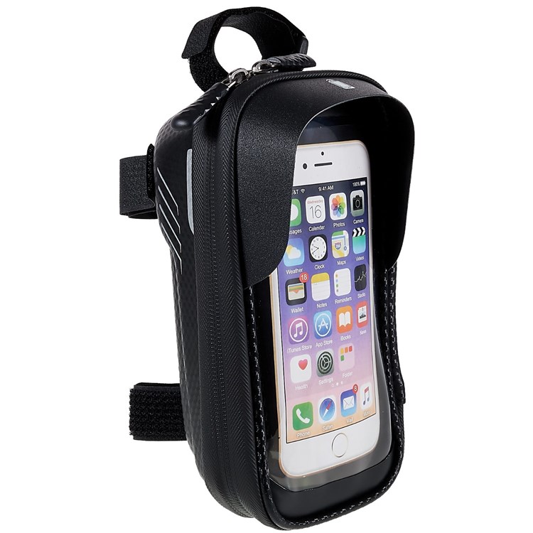 MTB Road Bicycle Top Tube EVA Bag Rainproof Bike Front Beam Touch Screen 6.5-inch Phone Holder Storage Bag-2