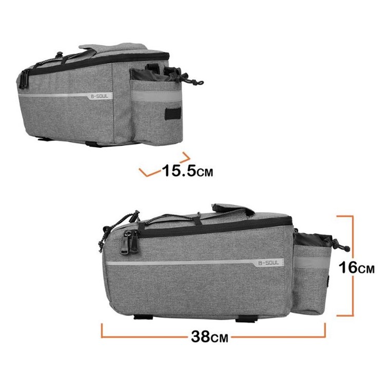 B-sul 10L Bicicleta MTB Bike Saco de Isolamento à Prova D'água Rack Traseiro Panier Pack Pack Pacote Bolsa de Armazenamento de Garrafa - Preto-4