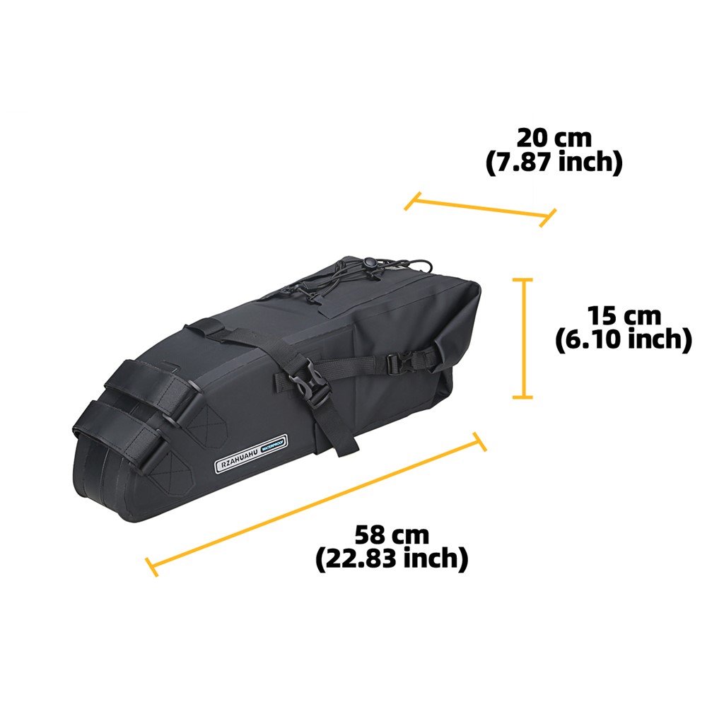 15L Large Capacity Expandable Bike Seat Bag Road MTB Bicycle Waterproof Pouch-6