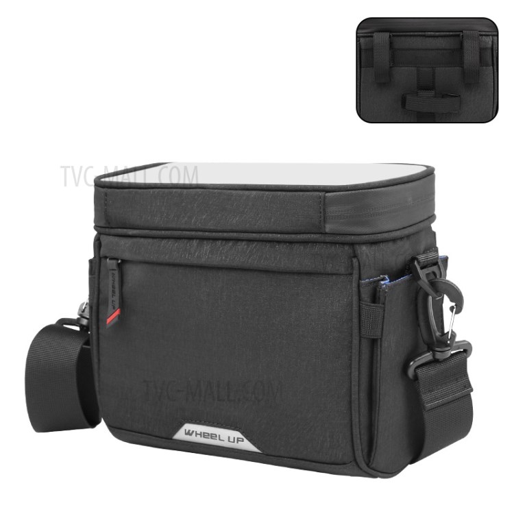 WHEEL UP D21 Mountain Road Bike Bicycle Front Bag Touch Screen Phone Pouch Handlebar Hanging Tools Storage Bag - Black-5