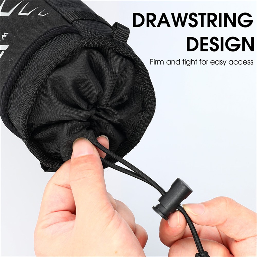 WEST BIKING YP0707278 Portable Bike Handlebar Front Water Bottle Bag Insulated Thermal Drawstring Kettle Holder Reflective Warmer Bag-6