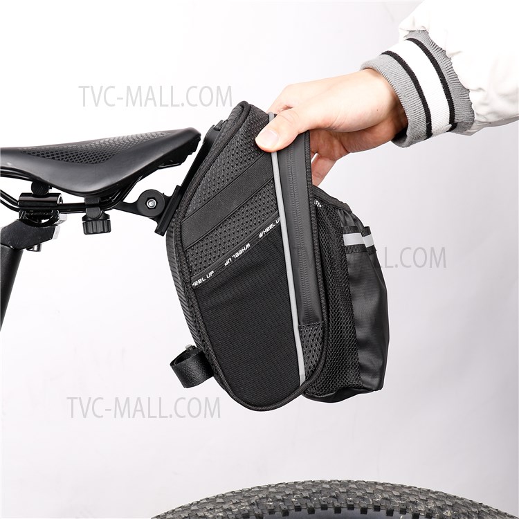 WHEEL UP C32 Road Mountain Bike Bicycle Rear Saddle Bag Waterproof Tail Bag with Water Bottle Pocket-5