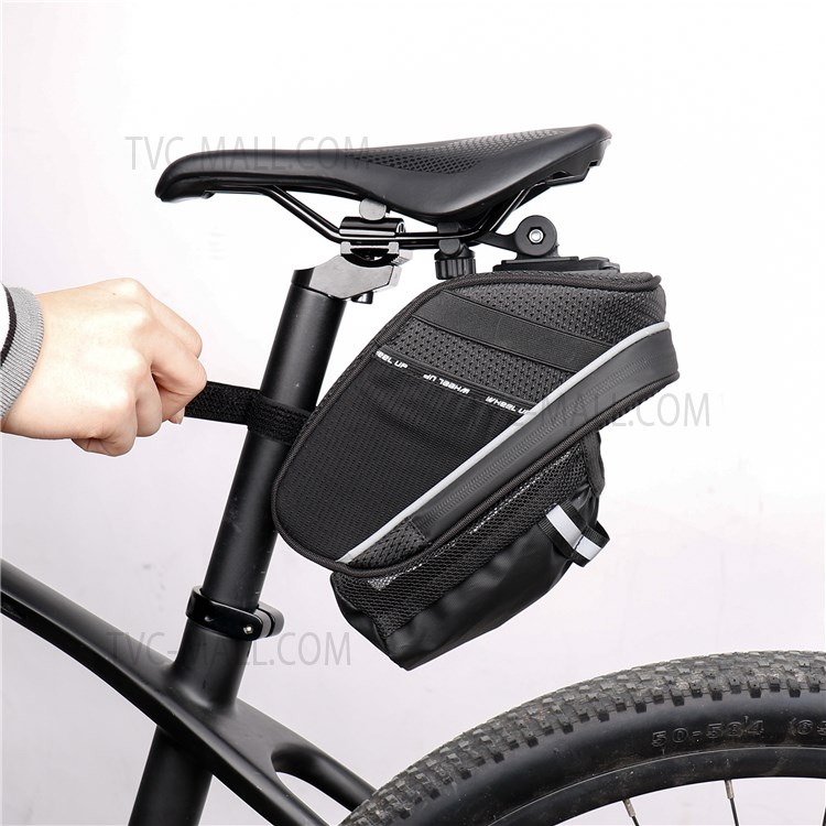 WHEEL UP C32 Road Mountain Bike Bicycle Rear Saddle Bag Waterproof Tail Bag with Water Bottle Pocket-6