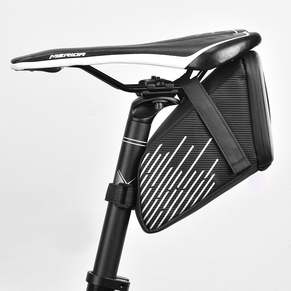 ANMEILU 7018 Cycling Saddle Bag Hard Shell Bike Seat Tail Rear Pouch with Tail Light-9