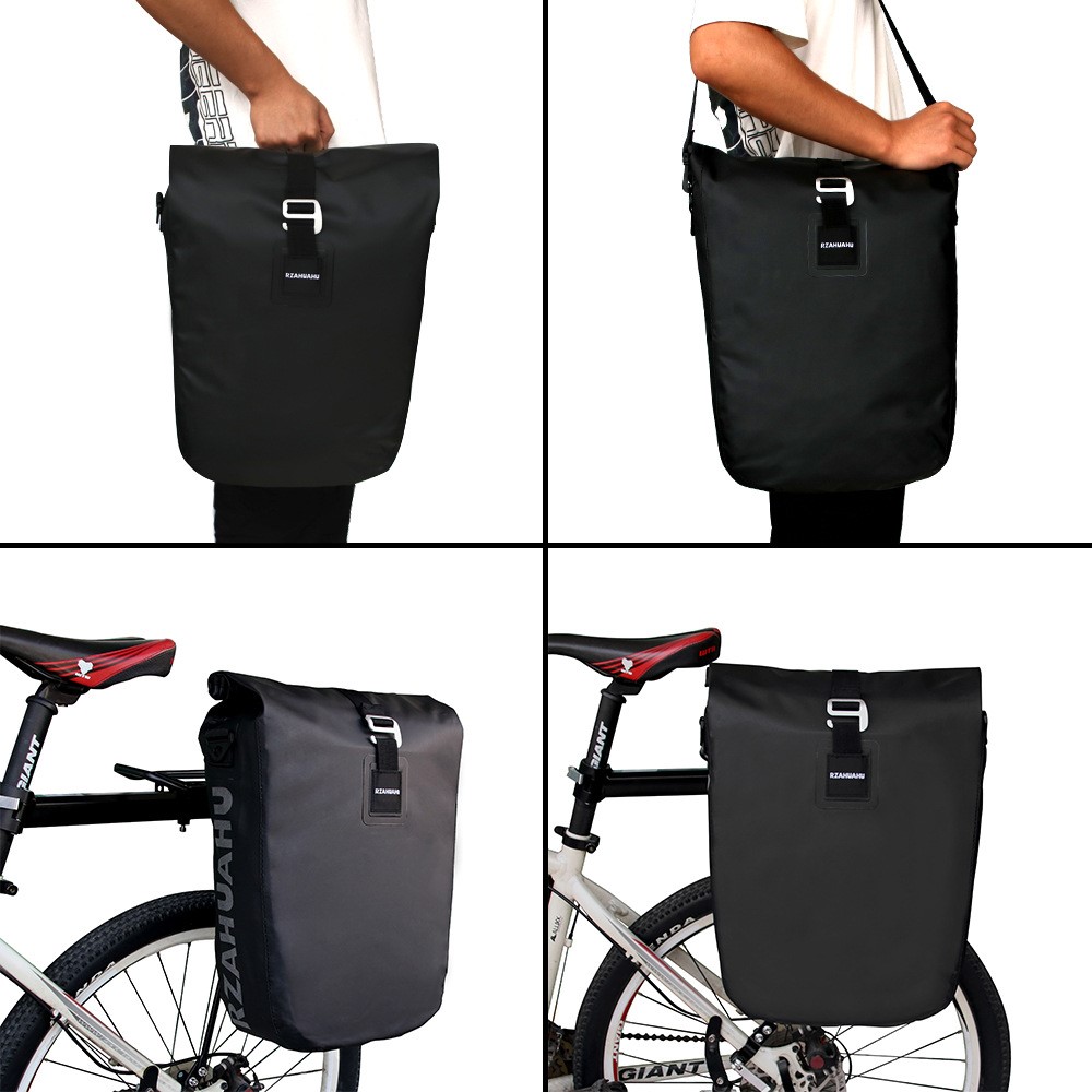 RZAHUAHU 20L Large Capacity Bicycle Rear Bag Waterproof Rear Seat Tail Pannier Pack Bike Cycling Bag-7