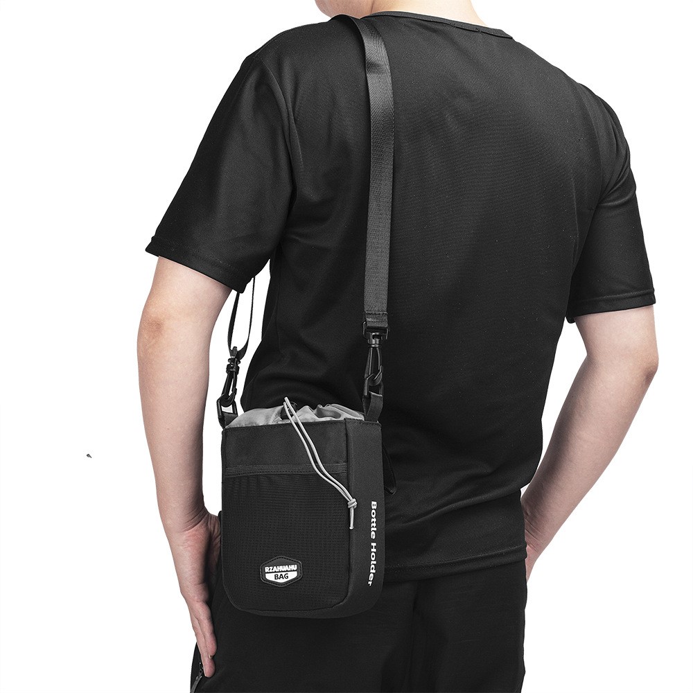 RZAHUAHU Multifunctional 2.5L Electric Bike Scooter Front Bag Heat Insulation Bicycle Handlebar Bag - Black/Grey-4