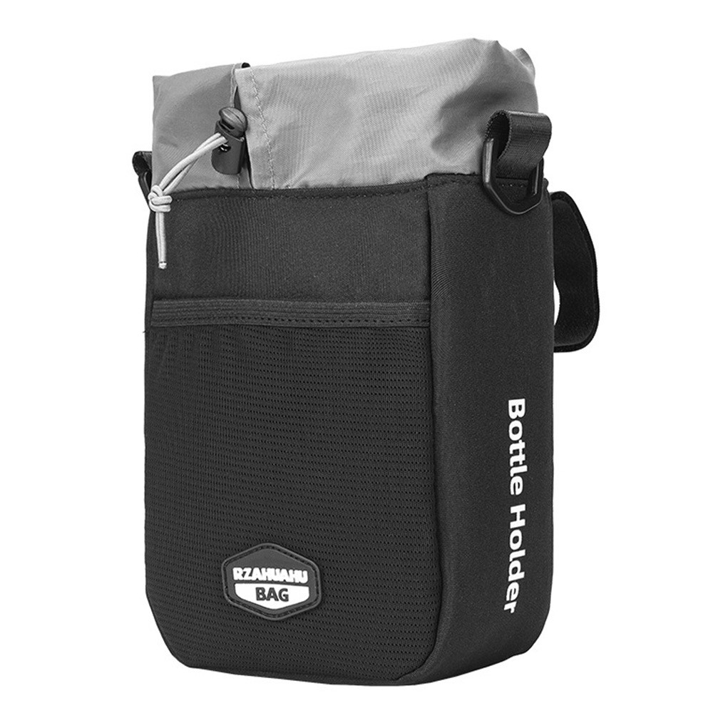 RZAHUAHU Multifunctional 2.5L Electric Bike Scooter Front Bag Heat Insulation Bicycle Handlebar Bag - Black/Grey-5