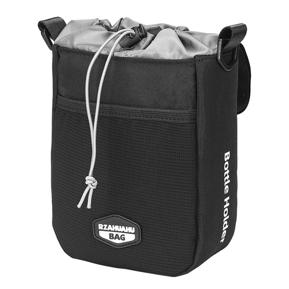 RZAHUAHU Multifunctional 2.5L Electric Bike Scooter Front Bag Heat Insulation Bicycle Handlebar Bag - Black/Grey-7