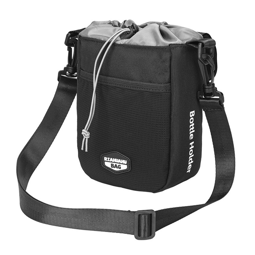 RZAHUAHU Multifunctional 2.5L Electric Bike Scooter Front Bag Heat Insulation Bicycle Handlebar Bag - Black/Grey-8