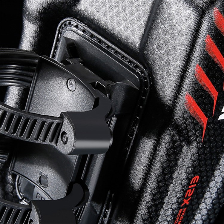 Wild Man E12x Eva Bike Stem Front Tube Bag à Prova D'água 1L Bicicleta Bolsa de Bicicleta TPU Touch Touch Touch Phone Pouch - Vermelho-5